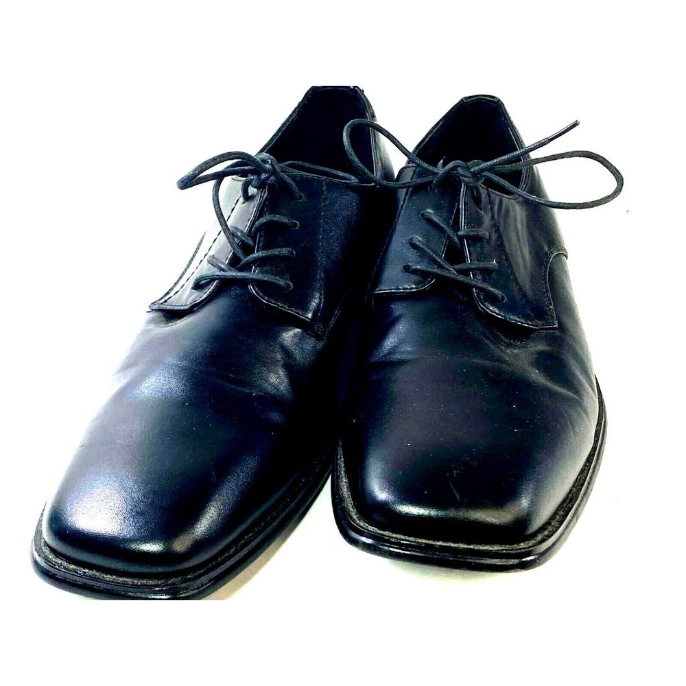 Alfani Men's Rye Oxford Dress Shoes Black Square Toe Lace Up Low Top 12 M